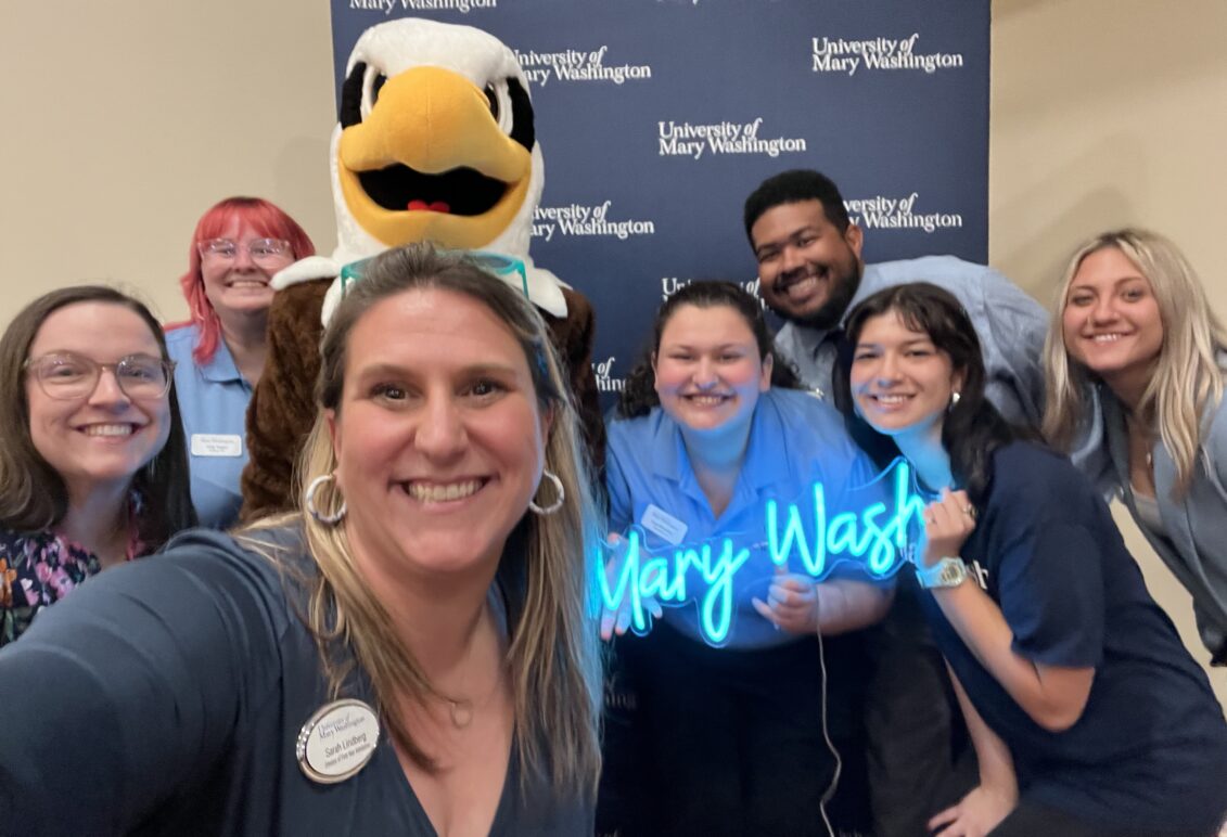 Admissions Staff with Sammy D. Eagle