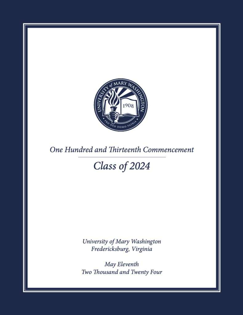 Class of 2024 Commencement Program cover image