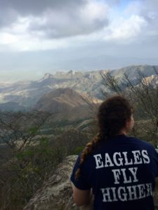 Senior Ann Izzard enjoys the summit of a cloud-forest mountain in Panama.