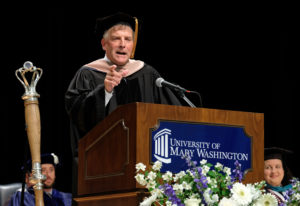 Civilian Leader John Burrow addresses graduates.