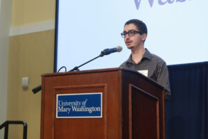 Graduate education student Shahir Mohsenyan, who received the Graduate Education Endowed Scholarship and other awards, shared how private support has enabled him to pursue his master's degree while teaching elementary school students. Photo by Karen Pearlman.