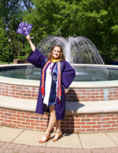 Sofia Taylor ’24 received the full-ride Justin and Helen Piscopo Alvey Scholarship to major in psychology and minor in music and neuroscience at the University of Mary Washington. She has been invited to sing UMW’s Alma Mater at Commencement on Saturday, May 11.
