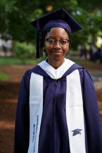 Taylor Johnson received a bachelor’s degree in art history during UMW’s 113th Commencement. Photo by Suzanne Carr Rossi.