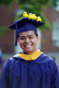 Brian Veranga received a bachelor’s degree in applied economics during UMW’s 113th Commencement. Photo by Suzanne Carr Rossi.