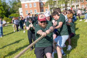 The Goats tried their best, but in the end, the Devils won the iconic tug-of-war competition during this year's Devil-Goat Day at the University of Mary Washington. Photo by Parker Michels-Boyce.