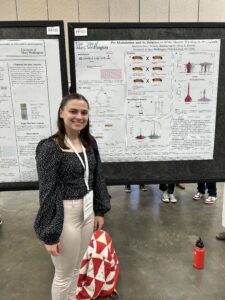 Brunt received an undergraduate research grant to present her findings on mytonic dystrophy type 1 at the annual meeting of the Association of Southeastern Biologists this spring. Photo courtesy of Madeline Brunt.
