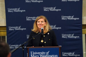 Virginia Secretary of Education Aimee Guidera was among a host of speakers at the recent dedication ceremony for the Academy of Technology and Innovation at the University of Mary Washington. The regional lab school welcomed its first class of 80 students for the first day of classes in mid August.