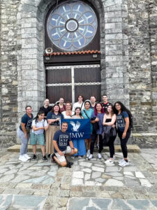 UMW students spent six weeks in Bilbao, Spain, with Center for International Education Director Jose Sainz (front). Photo by Jose Sainz.