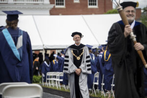 President Troy Paino, shown here at UMW's 2024 Commencement, has made the Virginia 500 Power List for the fifth consecutive year.