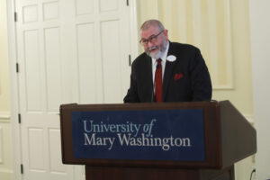 Great Lives Director Scott Harris '83 announced the 22nd season of the William B. Crawley Great Lives Lecture Series. Photo by Karen Pearlman.