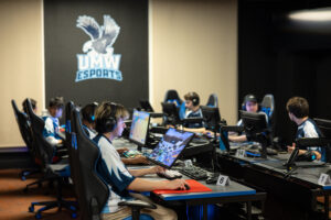 UMW's esports program boasts a high-tech facility in the Cedric Rucker University Center, offering competitive opportunities in a variety of games.