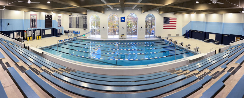 Freshly revamped and ready to shine, Goolrick Pool reopens for the spring 2025 semester with a sleek new look, just in time to host the Eagles' first home swim meet of the season January 18.