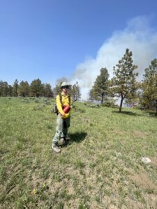 McGavin participating in a controlled burn in Montana in the summer of 2022. Photo courtesy of Sean McGavin.