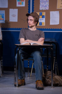 Sophomore Henry Zeigler plays Lee Turner in UMW’s production of ‘John Proctor is the Villain.’ Photo by Geoff Greene.