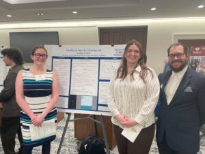 UMW Seniors Hannah Shipp and Ada Moses with Assistant Professor of Psychological Science Marcus Leppanen. 