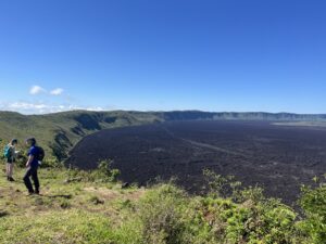 The volcanic crater that McGavin hiked during the Galápagos Islands trip. He said the information he gained about the islands’ preservation efforts has been critical to his understanding of wildland firefighting. Photo courtesy of Sean McGavin.