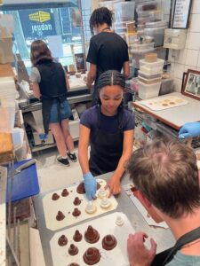 Adamek visits a bakery on her trip to learn about the culture of food.